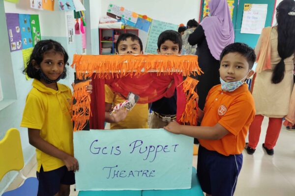 A puppet theater created by students